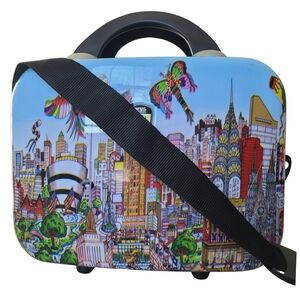 HEYS NEW YORK Art Cosmetic Bag Traincase TravelKit Carry On Strap & Organizer